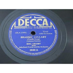 Bing Crosby Brahms Lullaby You and I Record Decca 78 RPM 14528